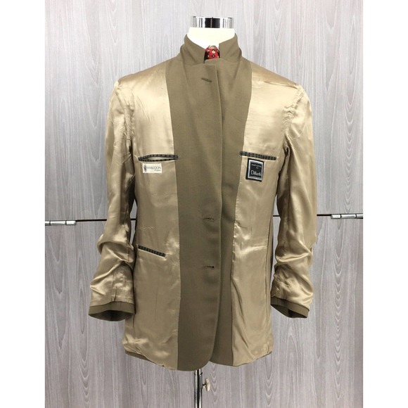 WIMBLEDON OF ENGLAND‎ Men's GOLD TONE BUTTON BLAZER Sz 42L - Picture 7 of 9